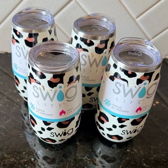 Swig Life Leopard Print Insulated 6oz flute - Picture 3 of 4